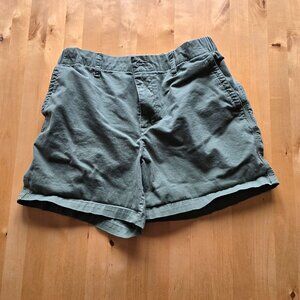 Old Navy Every Day Shorts Womens 12 Mid Rise Olive Green Chino Ladies
